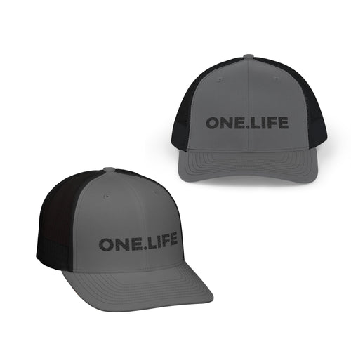 'One Life' Trucker Cap - Charcoal